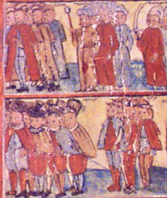 Мал. 1.Фрагменти ікони "Страшний суд" XVII ст. Надсяння Національний музей ,Львів.