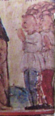 Мал. 3. Фрагменти ікони "Страшний суд" XVII ст. Надсяння, Національний музей, Львів.